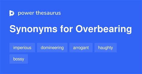 overbearing antonym|synonym for pushy and overbearing.